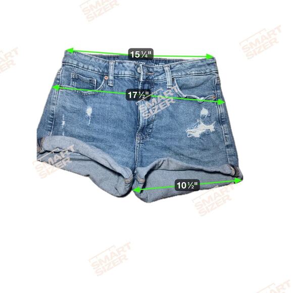Size 10 Y2K Style Distressed Roll Up Shorts - Picture 3 of 3